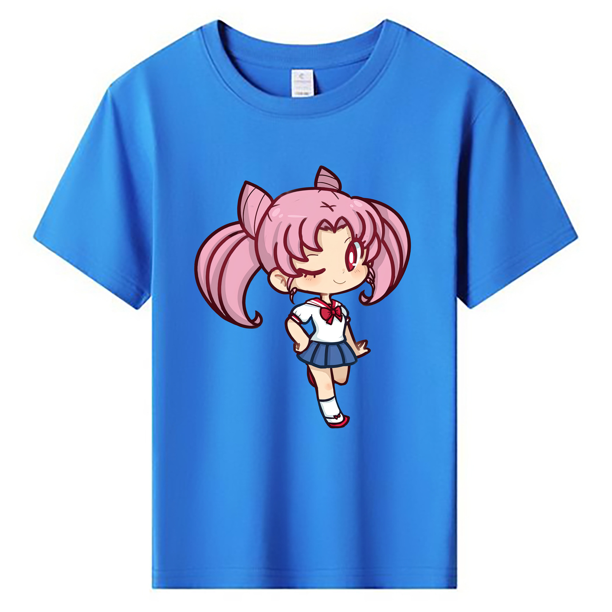 （画像用） 美少女戦士セーラームーン ちびうさ Sailor Moon Chibiusa Tsukino Usagi Small Lady Serenity 綿100％キッズTシャツ（フロントプリント）